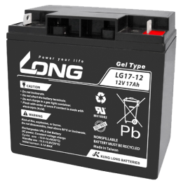Batteria per carrozzina 17Ah 12V Long LG17-12 | telebaterias.com