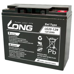 Wheelchair battery 20Ah 12V Long LG20-12N | telebaterias.com