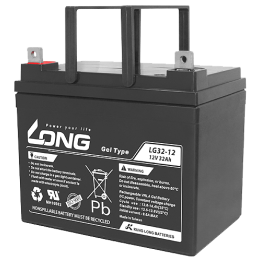 Batería para silla de ruedas 32Ah 12V Long LG32-12 | telebaterias.com