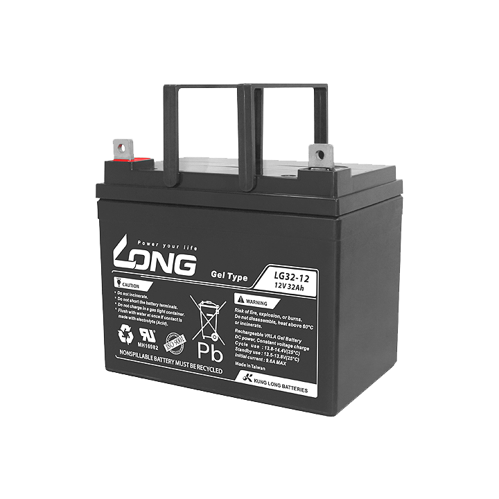 Rollstuhlbatterie 32Ah 12V Long LG32-12 | telebaterias.com