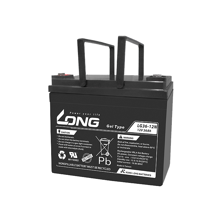Batterie pour fauteuil roulant 36Ah 12V Long LG36-12N | telebaterias.com