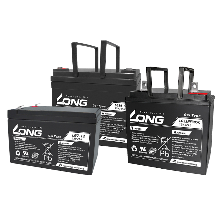 Wheelchair battery 40Ah 12V Long LG40-12 | telebaterias.com