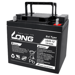 Batteria per carrozzina 45Ah 12V Long LG45-12 | telebaterias.com