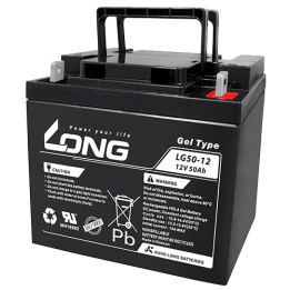 Wheelchair battery 50Ah 12V Long LG50-12 | telebaterias.com