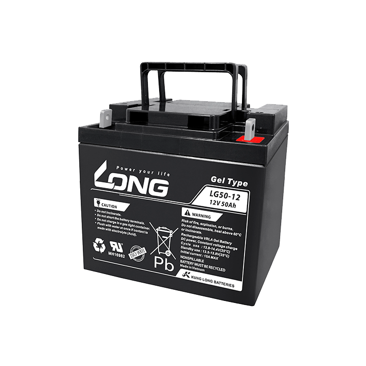 Rollstuhlbatterie 50Ah 12V Long LG50-12 | telebaterias.com