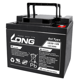 Wheelchair battery 50Ah 12V Long LG50-12N | telebaterias.com
