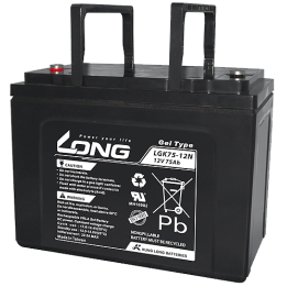 Wheelchair battery 75Ah 12V Long LGK75-12N | telebaterias.com