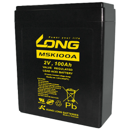 Batería 100Ah 2V Long MSK100A | telebaterias.com