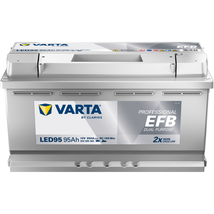 Marine battery 95Ah 12V 850A Varta LED95 | telebaterias.com