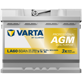Batterie marine 60Ah 12V 680A Varta LA60 | telebaterias.com