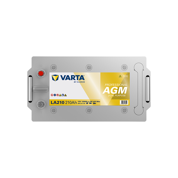 Batteria nautica 210Ah 12V 1200A Varta LA210 | telebaterias.com