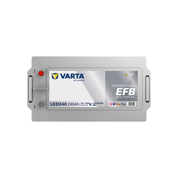 Batterie marine 240Ah 12V 1200A Varta LED240 | telebaterias.com