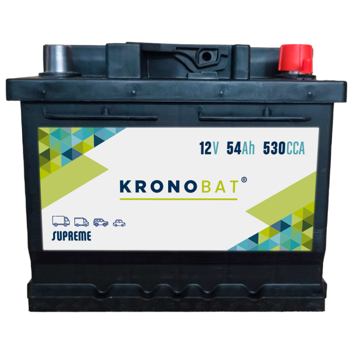 Batería de coche 54Ah 12V 530A Kronobat MS-54.0 | telebaterias.com