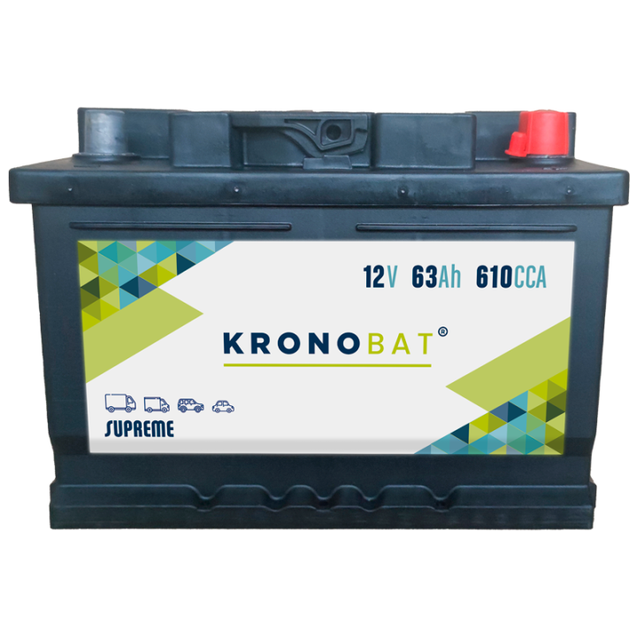 Autobatterie 63Ah 12V 610A Kronobat MS-63.0 | telebaterias.com