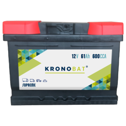 Car battery 61Ah 12V 600A Kronobat MS-61.0 | telebaterias.com