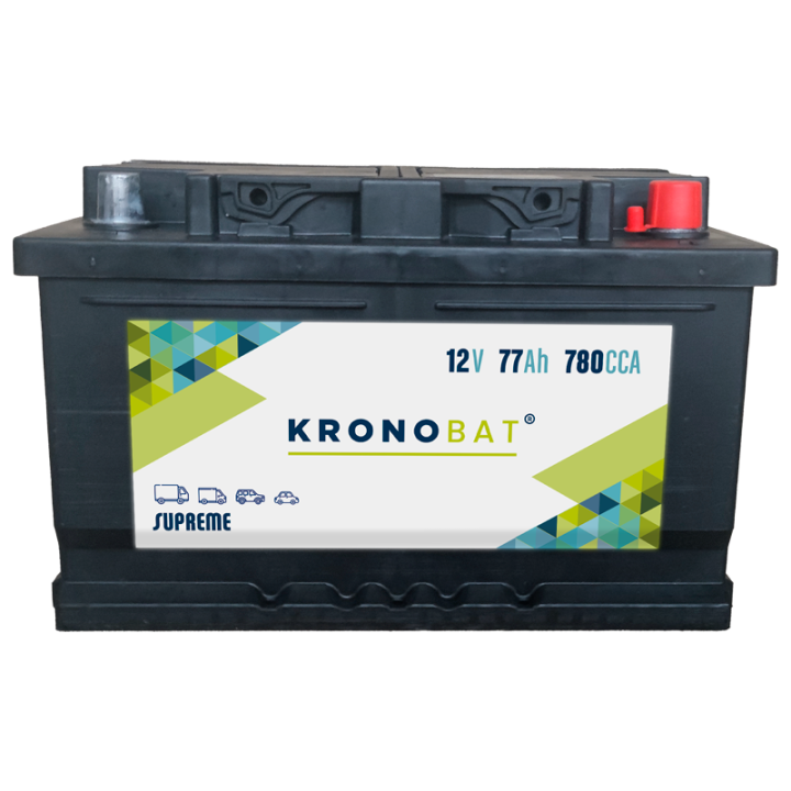 Autobatterie 77Ah 12V 780A Kronobat MS-77.0 | telebaterias.com