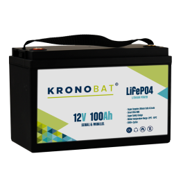 Bateria de barco 100Ah (5h) 12V Kronobat LI12V100Ah | telebaterias.com