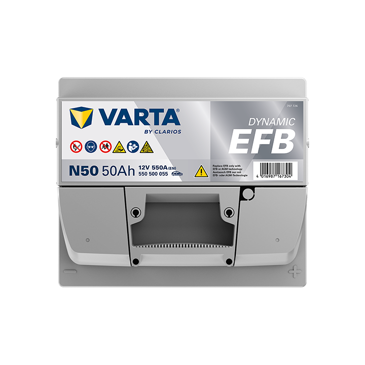 Batería Start-Stop 50Ah 12V 550A Varta N50 | telebaterias.com