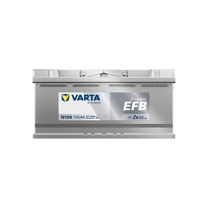 Batería Start-Stop 105Ah 12V 950A Varta N105 | telebaterias.com