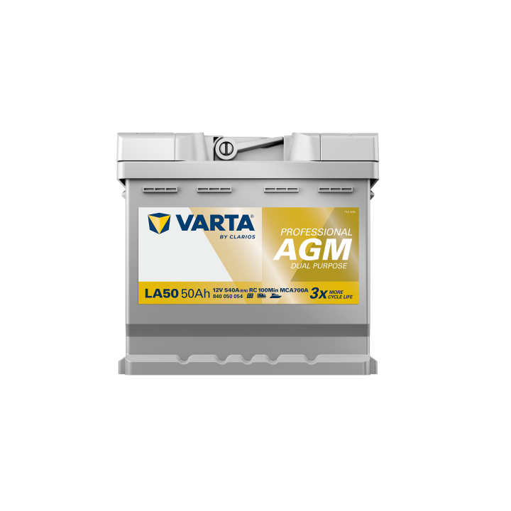 Batteria nautica 50Ah 12V 540A Varta LA50 | telebaterias.com
