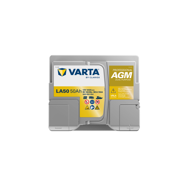 Bateria de barco 50Ah 12V 540A Varta LA50 | telebaterias.com