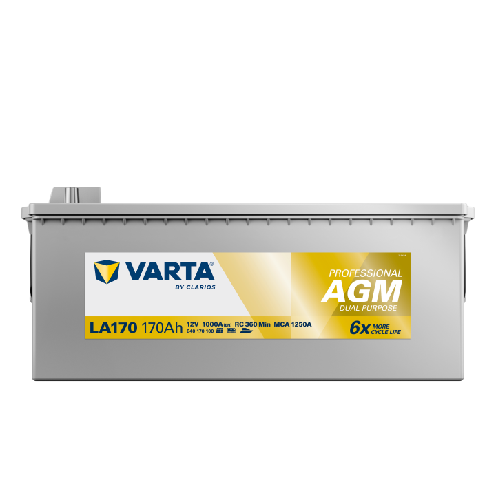 Batería de barco 170Ah 12V 1000A Varta LA170 | telebaterias.com