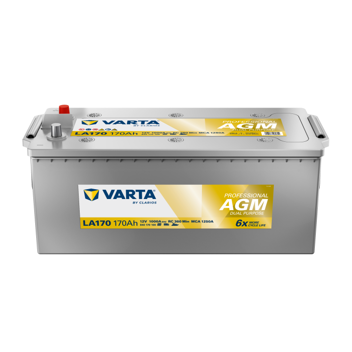 Batería de barco 170Ah 12V 1000A Varta LA170 | telebaterias.com