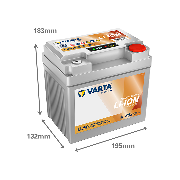 Marine battery 50Ah 12.80V Varta LL50 | telebaterias.com