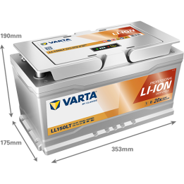 Batería de barco 150Ah 12.80V Varta LL150LT | telebaterias.com