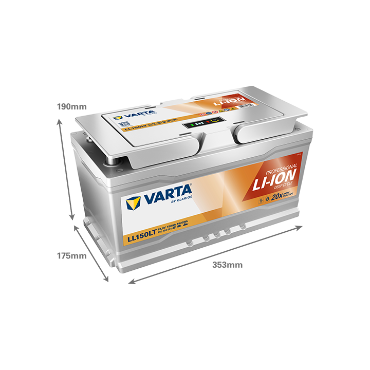 Batería de barco 150Ah 12.80V Varta LL150LT | telebaterias.com