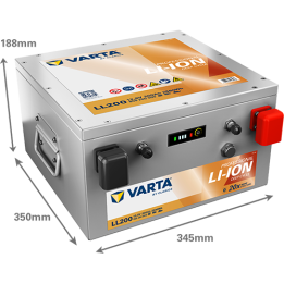 Marine battery 200Ah 12.80V Varta LL200 | telebaterias.com