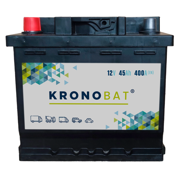 Batterie de voiture 45Ah 12V 400A Kronobat SD-45.1 | telebaterias.com