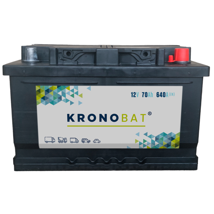 Batteria per auto 70Ah 12V 640A Kronobat SD-70.0 | telebaterias.com
