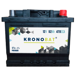 Car battery 52Ah 12V 470A Kronobat PB-52.0 | telebaterias.com