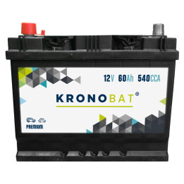 Car battery 60Ah 12V 540A Kronobat PB-60.1T | telebaterias.com