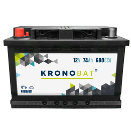 Bateria de carro 74Ah 12V 680A Kronobat PB-74.1B | telebaterias.com