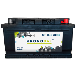 Bateria de carro 80Ah 12V 740A Kronobat PB-80.0 | telebaterias.com