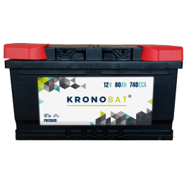 Batería de coche 80Ah 12V 740A Kronobat PB-80.0B | telebaterias.com