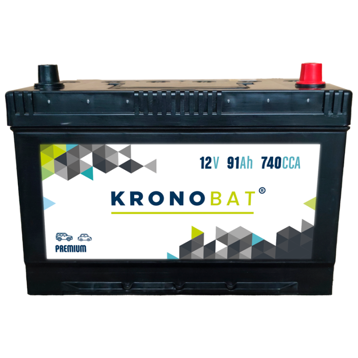 Car battery 91Ah 12V 740A Kronobat SD-91.0T | telebaterias.com