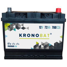 Start-Stop-Batterie 72Ah 12V 760A Kronobat PE-72-EFB | telebaterias.com