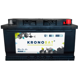 Start-Stop battery 80Ah 12V 800A Kronobat PE-80-EFB | telebaterias.com