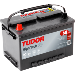 Car battery 68Ah 12V 650A Tudor TA681 | telebaterias.com