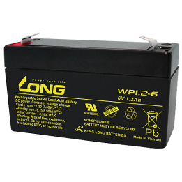 Batteria per UPS 1.20Ah 6V Long WP1.2-6 | telebaterias.com