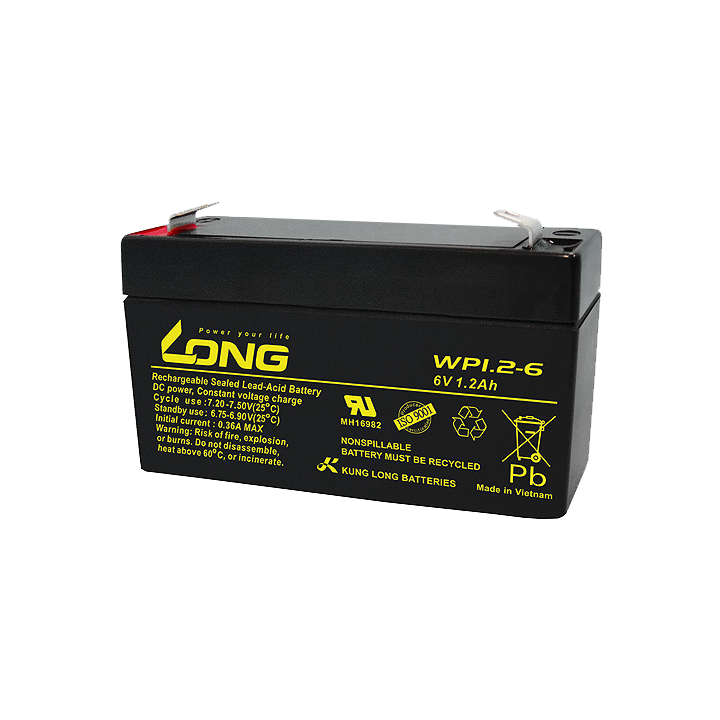 USV-Batterie 1.20Ah 6V Long WP1.2-6 | telebaterias.com