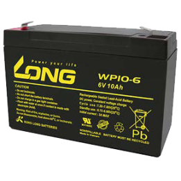 Batteria per UPS 10Ah 6V Long WP10-6 | telebaterias.com