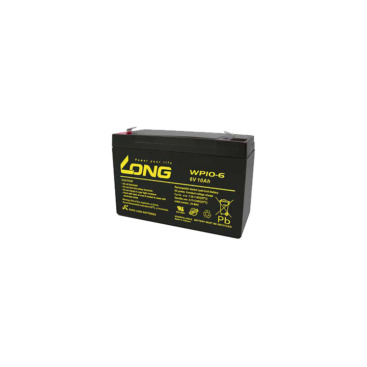 Batteria per UPS 10Ah 6V Long WP10-6 | telebaterias.com