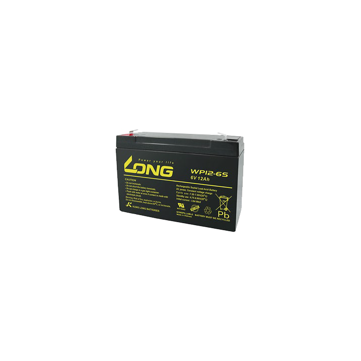 Batterie pour onduleur 12Ah 6V Long WP12-6S | telebaterias.com