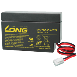 Batería para SAI 0.70Ah 12V Long WP0.7-12S | telebaterias.com