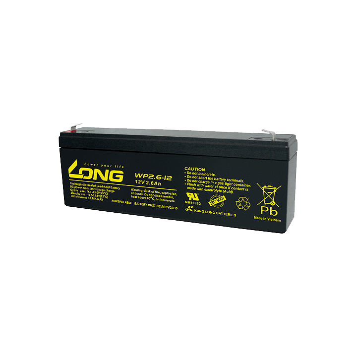 UPS battery 2.60Ah 12V Long WP2.6-12 | telebaterias.com