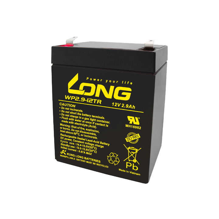 UPS battery 2.90Ah 12V Long WP2.9-12TR | telebaterias.com